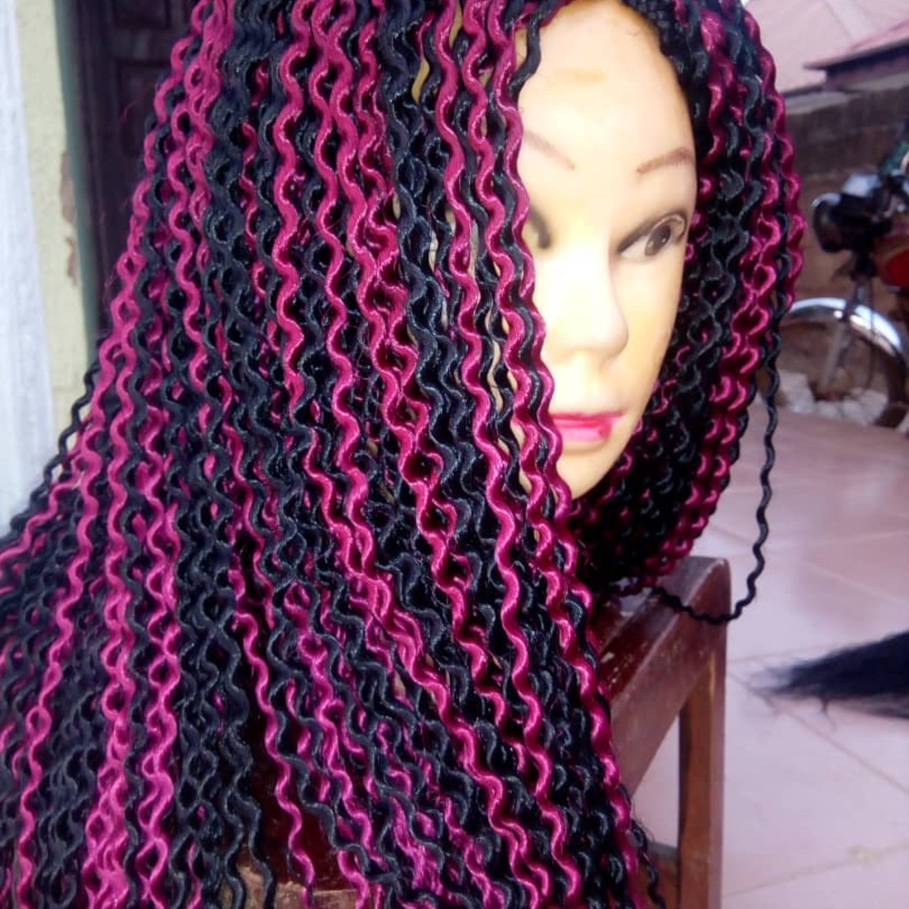 Two Tones Watermelon Twisting Wig - image 3